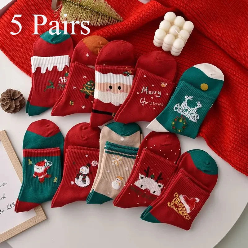 5 Pairs Christmas Stockings